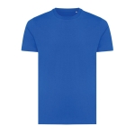 T-shirts publicitaires en coton recyclé unisexes casual fit 180 g/m2 Iqoniq couleur bleu roi