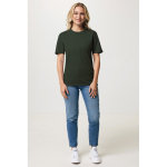 T-shirts publicitaires en coton recyclé unisexes casual fit 180 g/m2 Iqoniq couleur kaki vue avec modèle