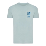 T-shirts publicitaires en coton recyclé unisexes casual fit 180 g/m2 Iqoniq couleur vert pastel troisième vue