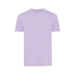 T-shirts publicitaires en coton recyclé unisexes casual fit 180 g/m2 Iqoniq couleur lilas