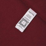polo publicitaire en coton recyclé 220 g/m2 Iqoniq Yosemite couleur bordeaux cinquième vue