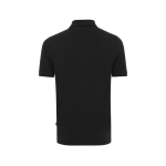 Polo publicitaire en coton recyclé 220 g/m² Iqoniq Yosemite couleur noir deuxième vue