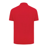 Polo publicitaire en coton recyclé 220 g/m² Iqoniq Yosemite couleur rouge deuxième vue