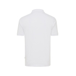 Polo publicitaire en coton recyclé 220 g/m² Iqoniq Yosemite couleur blanc deuxième vue