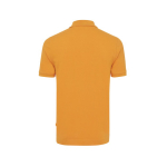 Polo publicitaire en coton recyclé 220 g/m² Iqoniq Yosemite couleur orange deuxième vue