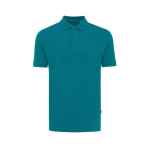 polo publicitaire en coton recyclé 220 g/m2 Iqoniq Yosemite couleur turquoise
