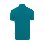 Polo publicitaire en coton recyclé 220 g/m² Iqoniq Yosemite couleur turquoise deuxième vue