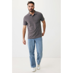 Polo publicitaire en coton recyclé 220 g/m² Iqoniq Yosemite couleur argenté mat