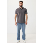 Polo publicitaire en coton recyclé 220 g/m² Iqoniq Yosemite couleur argenté mat