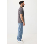 Polo publicitaire en coton recyclé 220 g/m² Iqoniq Yosemite couleur argenté mat