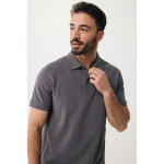 Polo publicitaire en coton recyclé 220 g/m² Iqoniq Yosemite couleur argenté mat