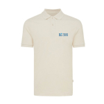 Polo publicitaire en coton recyclé 220 g/m² Iqoniq Yosemite couleur champagne avec zone d'impression