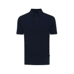 polo publicitaire en coton recyclé 220 g/m2 Iqoniq Yosemite couleur bleu marine