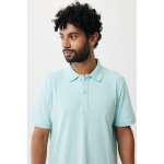 Polo publicitaire en coton recyclé 220 g/m² Iqoniq Yosemite couleur vert menthe
