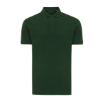 polo publicitaire en coton recyclé 220 g/m2 Iqoniq Yosemite couleur vert foncé