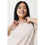 Polo publicitaire en coton recyclé 220 g/m² Iqoniq Yosemite couleur rose clair 