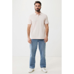 Polo publicitaire en coton recyclé 220 g/m² Iqoniq Yosemite couleur rose clair 