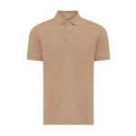 polo publicitaire en coton recyclé 220 g/m2 Iqoniq Yosemite couleur marron clair