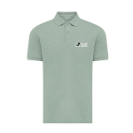 polo publicitaire en coton recyclé 220 g/m2 Iqoniq Yosemite couleur vert olive avec zone d'impression