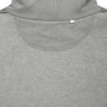 sweat à capuche personnalisé en coton biologique 340g/m2 Iqoniq Torres couleur gris clair chiné