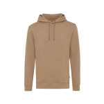 sweat à capuche personnalisé en coton biologique 340g/m2 Iqoniq Torres couleur marron clair