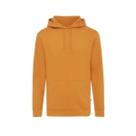 Sweat à capuche personnalisé en coton organique slim fit 340g/m2 Iqoniq couleur orange