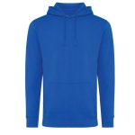 Sweat à capuche personnalisé en coton organique slim fit 340g/m2 Iqoniq couleur bleu roi