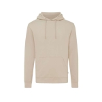 Sweat à capuche personnalisé en coton organique slim fit 340g/m2 Iqoniq couleur ivoire
