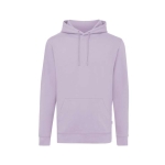 Sweat à capuche personnalisé en coton organique slim fit 340g/m2 Iqoniq couleur lilas