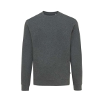 Pull personnalisé à col rond en coton écologique 340g/m2 Iqoniq Denali couleur gris chiné