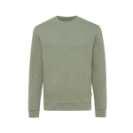 Pull personnalisé à col rond en coton écologique 340g/m2 Iqoniq Denali couleur vert chiné
