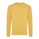 Sweats personnalisés col rond en coton recyclé casual fit 340 g/m2 Iqoniq couleur jaune