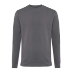 Sweats personnalisés col rond en coton recyclé casual fit 340 g/m2 Iqoniq couleur gris foncé