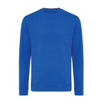 Sweats personnalisés col rond en coton recyclé casual fit 340 g/m2 Iqoniq couleur bleu roi