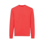 Sweats personnalisés col rond en coton recyclé casual fit 340 g/m2 Iqoniq couleur rouge désaturé