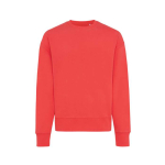 Sweat publicitaire unisexe en coton biologique oversize 340 g/m2 Iqoniq couleur rouge