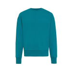 Sweat publicitaire unisexe en coton biologique oversize 340 g/m2 Iqoniq couleur turquoise