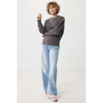 Sweat publicitaire unisexe en coton biologique oversize 340 g/m2 Iqoniq couleur argenté mat