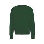 Sweat publicitaire unisexe en coton biologique oversize 340 g/m2 Iqoniq couleur vert foncé