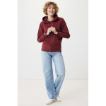 Sweat à capuche personnalisé à zip slim fit 340 g/m2 Iqoniq couleur bordeaux