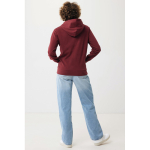 Sweat à capuche personnalisé à zip slim fit 340 g/m2 Iqoniq couleur bordeaux