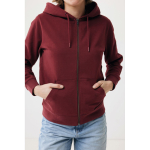 Sweat à capuche personnalisé à zip slim fit 340 g/m2 Iqoniq couleur bordeaux