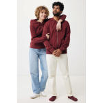 Sweat à capuche personnalisé à zip slim fit 340 g/m2 Iqoniq couleur bordeaux