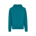 Sweat décontracté en coton écologique regular fit 340 g/m2 Iqoniq couleur turquoise