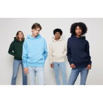 Sweat décontracté en coton écologique regular fit 340 g/m2 Iqoniq couleur beige cinquième vue avec modèle