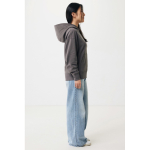 Sweat décontracté en coton écologique regular fit 340 g/m2 Iqoniq couleur argenté mat quatrième vue avec modèle