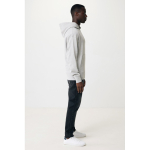 Sweat décontracté en coton écologique regular fit 340 g/m2 Iqoniq couleur gris clair troisième vue avec modèle