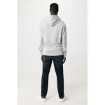Sweat décontracté en coton écologique regular fit 340 g/m2 Iqoniq couleur gris clair quatrième vue avec modèle