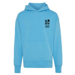 Sweat décontracté en coton écologique regular fit 340 g/m2 Iqoniq couleur cyan avec zone d'impression