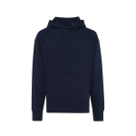 Sweat décontracté en coton écologique regular fit 340 g/m2 Iqoniq couleur bleu marine